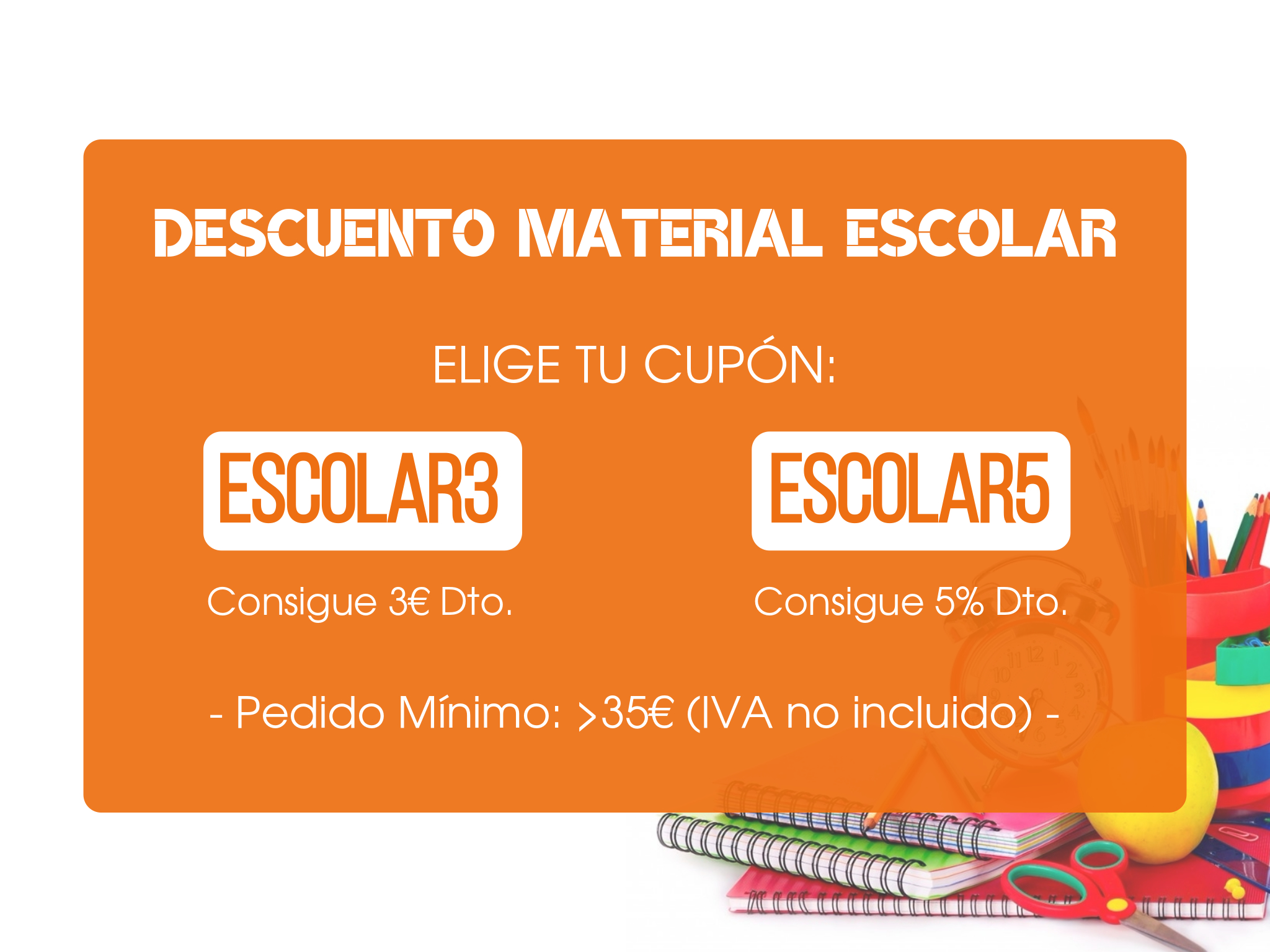 Cupones Descuento Material Escolar