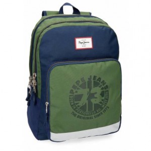 Mochila Escolar Pepe Jeans 44x31x15cm de Poliester Joss Doble compartimento Adaptable a carro