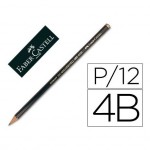 Lapices de grafito marca Faber Castell 9000 4B