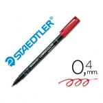 Rotulador Retroproyección Permanente Staedtler Lumocolor 313 Color Rojo Punta Superfina Redonda