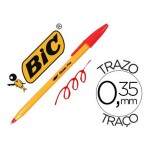 Boligrafo Bic tinta roja 0,35 mm cuerpo naranja Boligrafo Bic tinta roja 0,35 mm cuerpo naranja