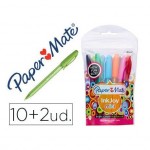 Boligrafo marca Papermate Inkjoy 100 mini 1 mm colores surtidos Pack 10+2