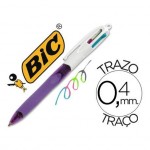 Bolígrafo marca Bic 4 colores Pastel 0,4 mm