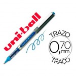 Rotulador-bolígrafo roller Uni-Ball azul claro UB-157 0,5 mm.