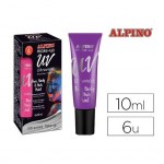 Maquillaje Fluorescente Alpino UV Caja 6 unidades Color Lila Tubos 10 ml