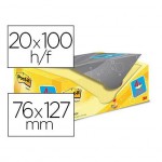 Bloc Quita y Pon Post-It ® Super Sticky 76x127 mm Color Amarillo Canario