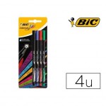 Rotulador Bic Intensity Fine Punta Fibra Trazo 0,4 mm Colores Surtidos 4 unidades