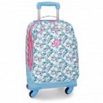 Mochila escolar Roll Road 44x32x21 cm de poliester pretty blue con ruedas