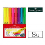 Rotulador Faber Castell fluorescente Textliner 38 estuche 8 unidades colores surtidos