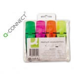 Rotulador Q-connect estuche de 4 colores