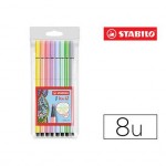 Rotulador Stabilo Acuarelable Pen 68 Estuche de 8 Colores Pastel