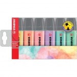 Rotulador Stabilo Boss Pastel Fluorescente estuche 6 unidades