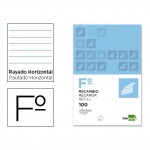 Recambio Liderpapel Folio con pauta horizontal