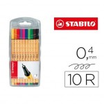 Rotulador Stabilo Point 88 Estuche 10 Colores