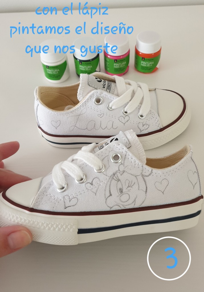 Pintar zapatillas con pintura para tela