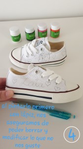 Pintar zapatillas con pintura para tela paso a paso