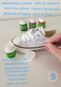 Pintar zapatillas con pintura para tela paso a paso