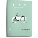 Cuaderno Rubio Escritura nº 04 Abecedario, frases y números 4, 5, 6, 7, 8, 9 y 0 con puntos, dibujos y grecas