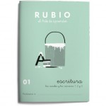 Cuaderno Rubio Escritura nº 1 Las vocales y los números 1, 2 y 3 con puntos, dibujos y grecas