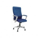 Silla direccion Q-Connect respaldo alto color azul