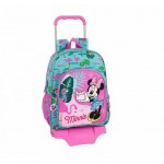 Mochila escolar Minnie Mouse 42x33x15 cm de Poliester Palms con ruedas