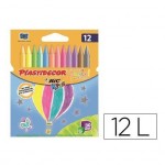 Lapices de cera Plastidecor caja de 12 colores pastel y metalico