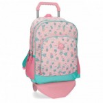 Mochila Escolar Movom 45x32x15 cm de Poliester Cactus Con carro