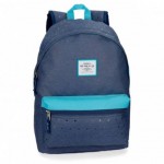 Mochila Pepe Jeans 42x31x17,5 cm de Poliester Molly Azul adaptable a carro