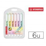 Rotulador Stabilo Swing Cool Pastel Fluorescente Estuche 6 unidades