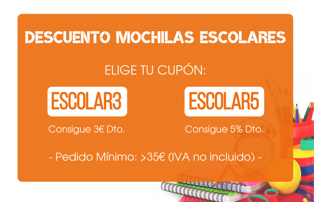 Cupones descuento mochilas escolares