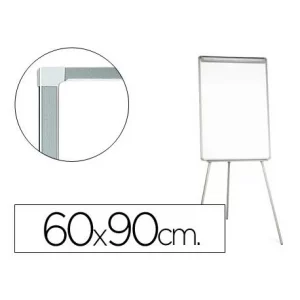 Pizarra Q-Connect trípode marco color gris 90x60 cm