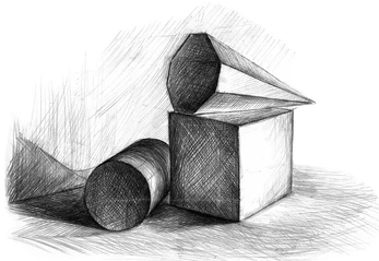 Figuras abstractas dibujar con lápiz