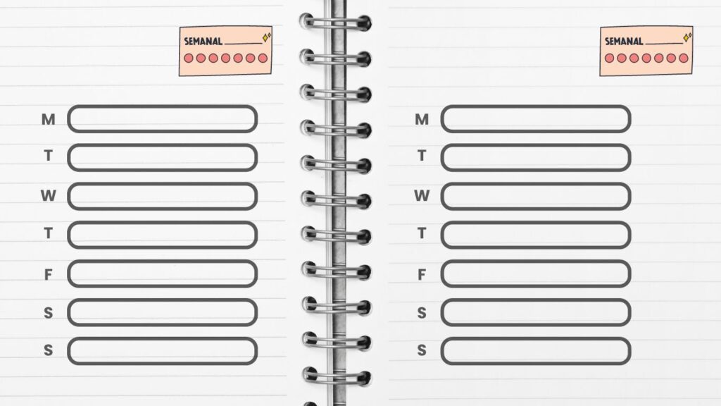 calendario semanal bullet journal